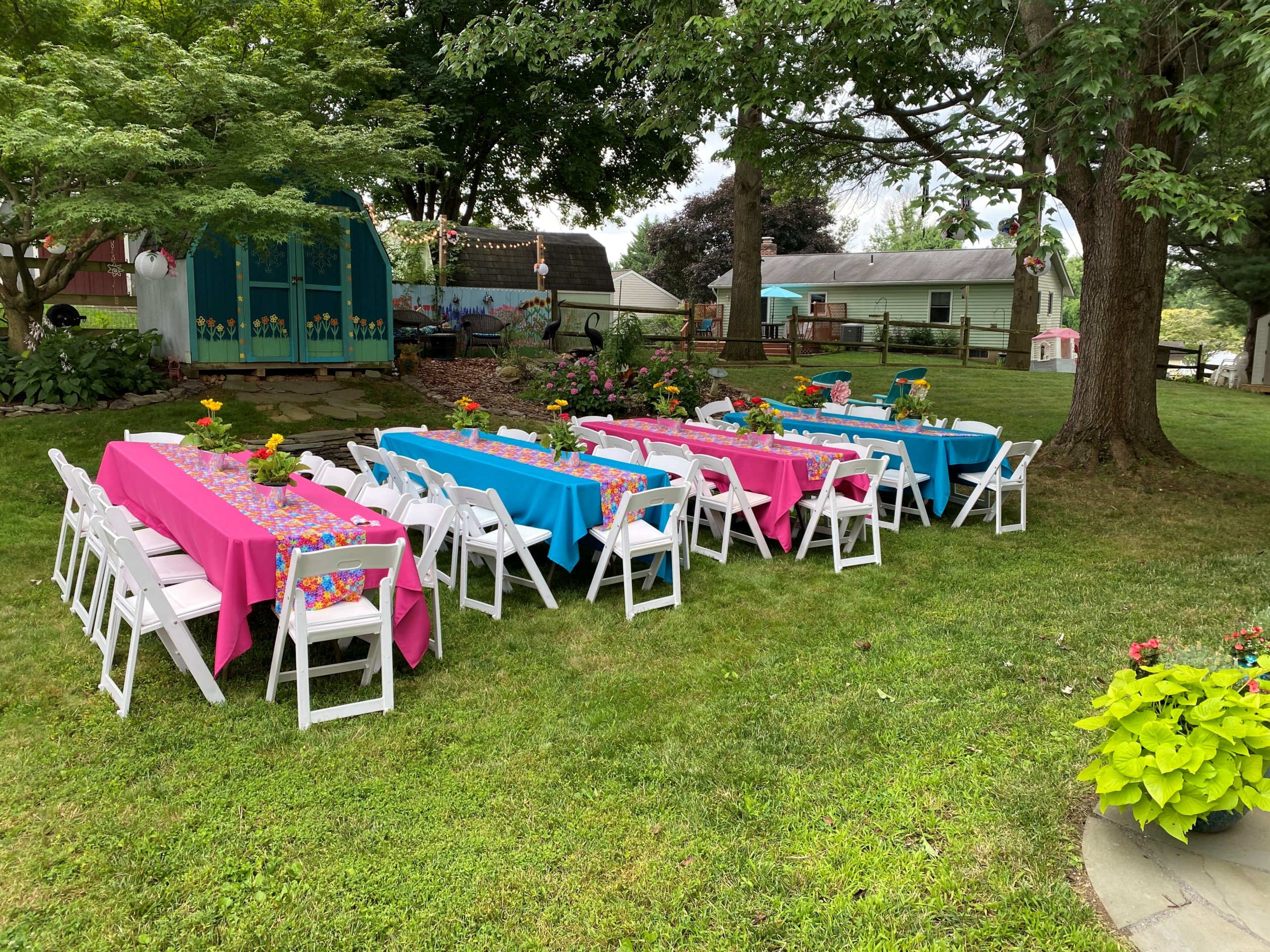MICHELLE MACLEAN BACKYARD PARTY scaled - Tables and Chairs