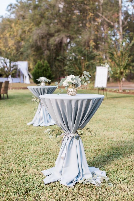 high top draped table - Tables and Chairs